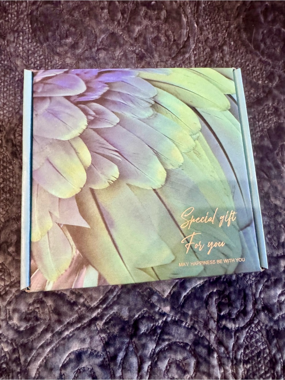 Iridescent Feather Gift Box - 'Special gift for you'